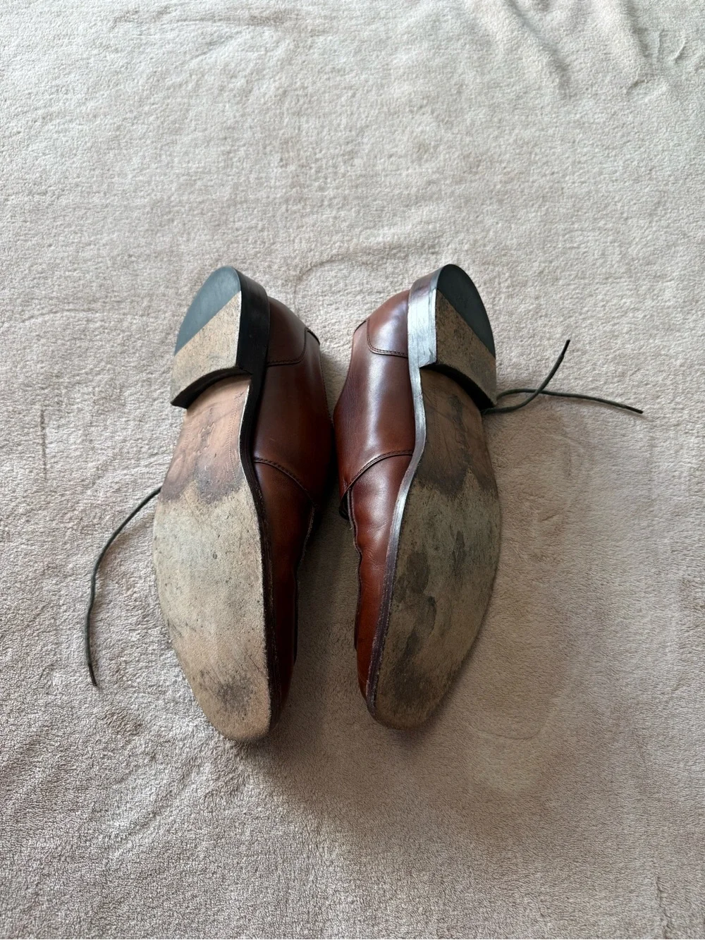 Pronto Uomo Brown Leather Derby Shoes